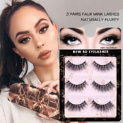 6D-Natural Faux Mink Lashes (3 Pairs)