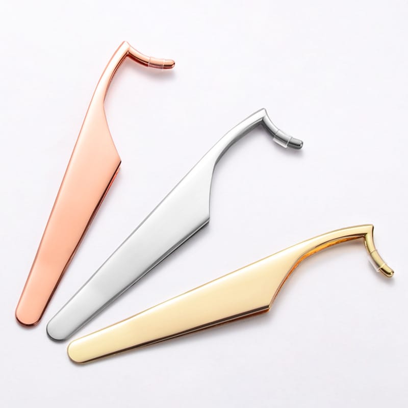5 Color 7-Shape Stainless Steel Eyelash Applicator Tweezers
