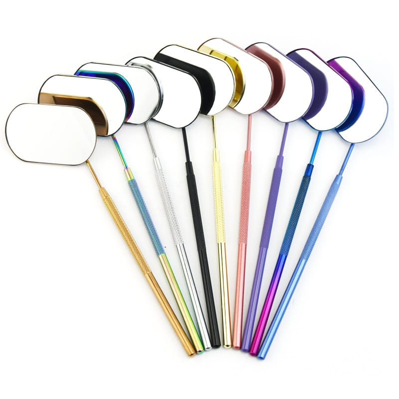 7 Color Rectangle Eyelash Extensions Inspection Mirror