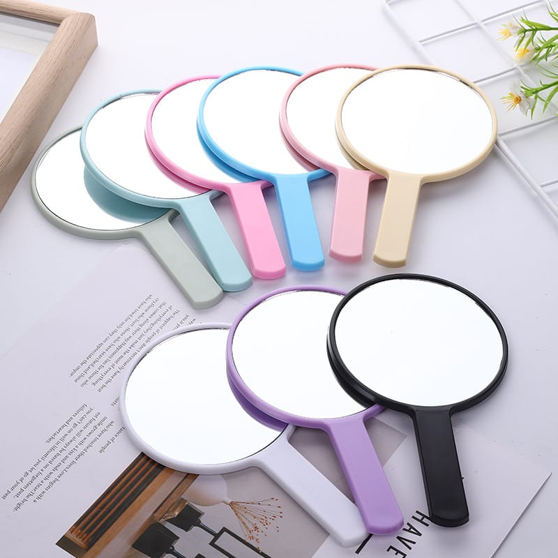 9 Color 2 Size Round Mini Handheld Makeup Mirror