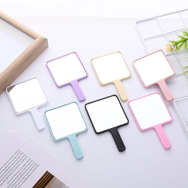 7 Color 3 Size Square Mini Handheld Makeup Mirror