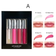 4 in 1 Silver Cap Shimmer Lip Gloss Set