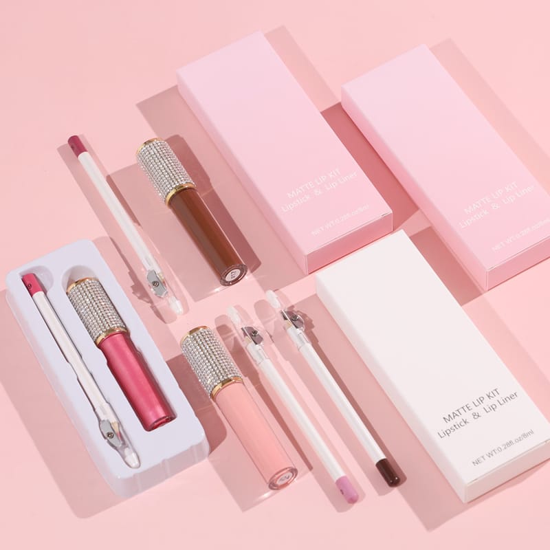 40 Color Matte Shimmer Lip Gloss & Lip Liner Kit (K032)