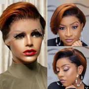 Curly to Straight T-Part Lace Wig - Short Bob Style