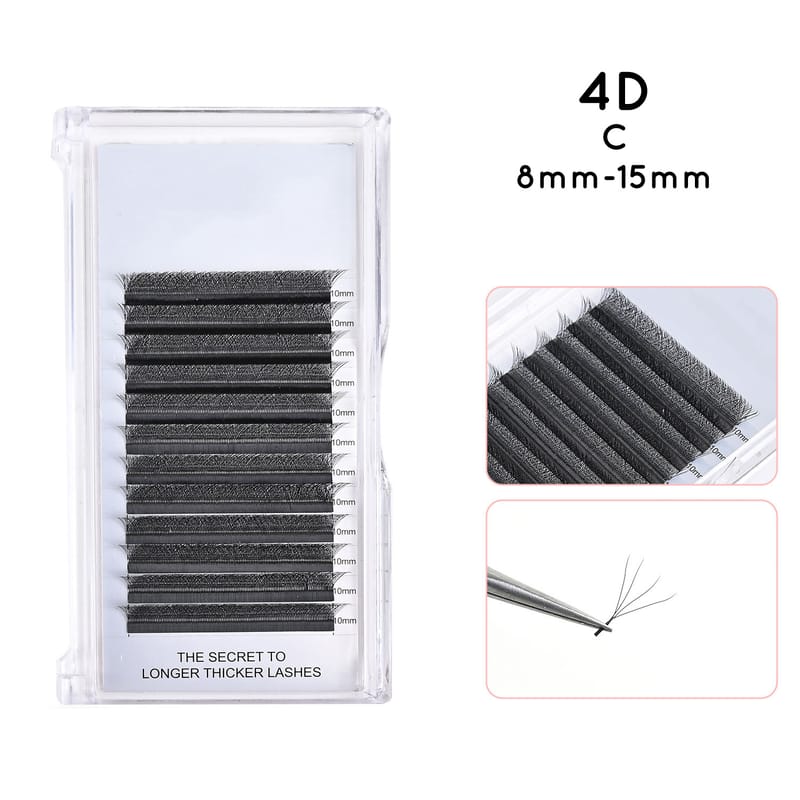 4D Pointy Base Premade Eyelash Extensions