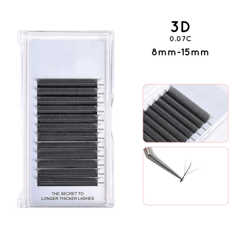 0.07 3D Pointy Base Premade Eyelash Extensions