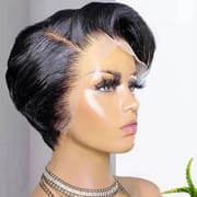 Pixie Cut Straight Short Bob Lace Front Wigs