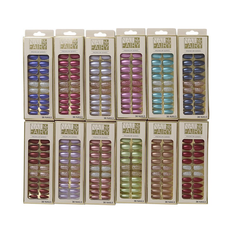 13 Color Glitter Metallic Color Mix Press On Nails