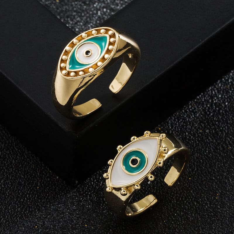 Evil Eye Dripping Oil Rings