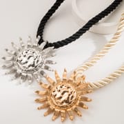 Sunflower Alloy Rope Beach Necklace