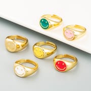 5 Color Happy Smiling Face Rings