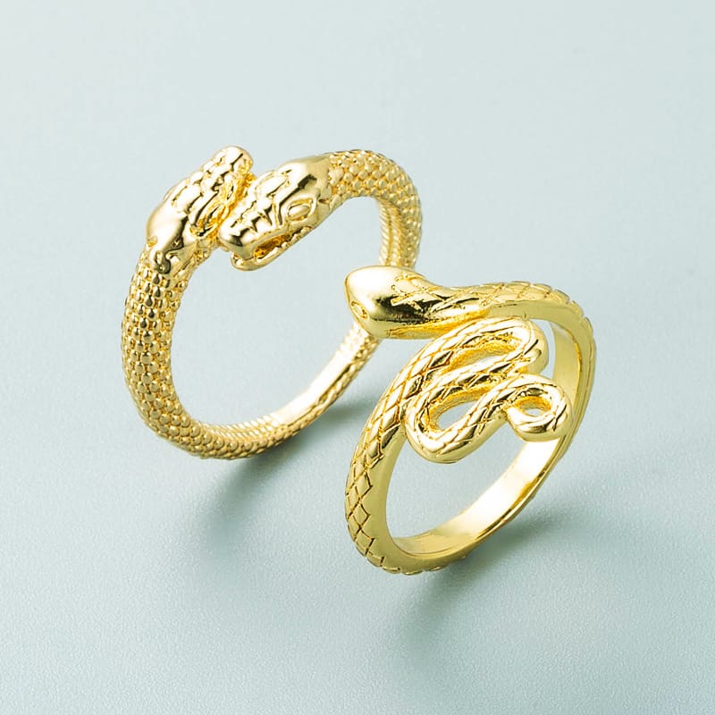 Snake Shaped Opening Copper Rings