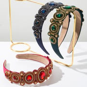 Vintage Luxury Baroque Fabric Rhinestone Headband