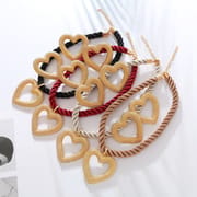 Gold Color Hollow Heart Shape Pendant Earrings Necklace Set