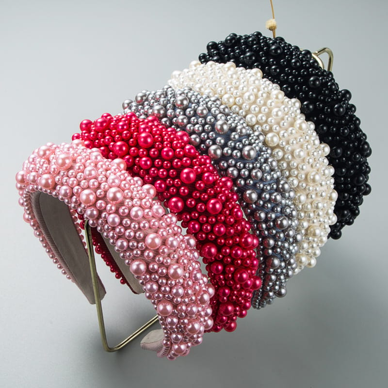 Colorful Baroque Sponge Pear Headband