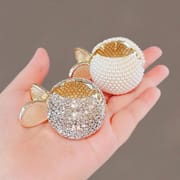Rhinestone Pearl Sphere Shark Grab Hair Clip