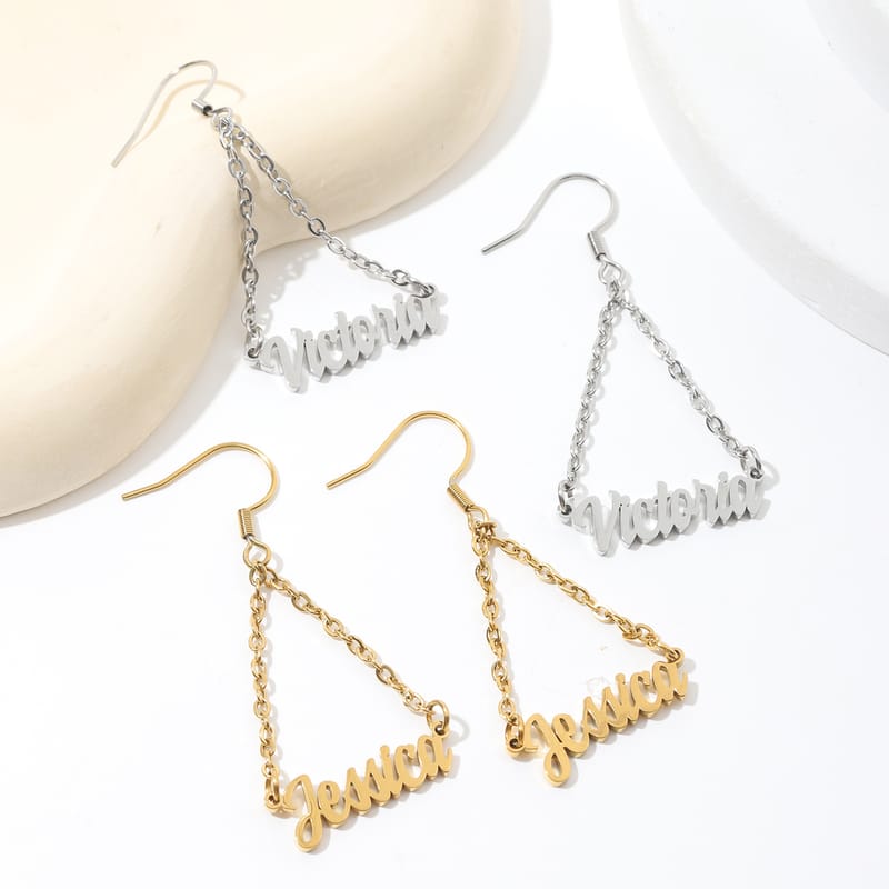 Custom Stainless Steel Hanger Earrings