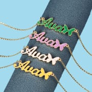 Custom Stainless Steel Colorful Enamel Necklace