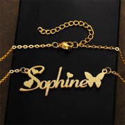 Custom Butterfly Matte Stainless Steel Necklace