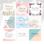 Stock Square Birthday Thank You Cards