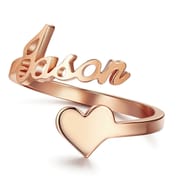 Custom Stainless Steel Rings with Heart