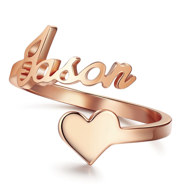 Custom Stainless Steel Rings with Heart