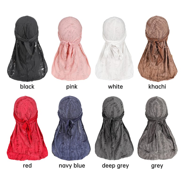 Long Straps Head Wrap Bandana Soft Wave Durag Bonnets