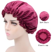 Large Nightcap Adjustable Elastic Double Layer Reversible Hair Silk Bonnets