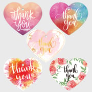 Stock Colorful Heart Thank You Cards