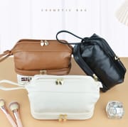 Double Layer Large Capacity High Appearance PU Cosmetics Bag