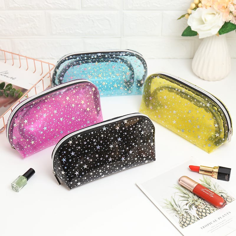 PVC Allover Stars Cosmetics Bag
