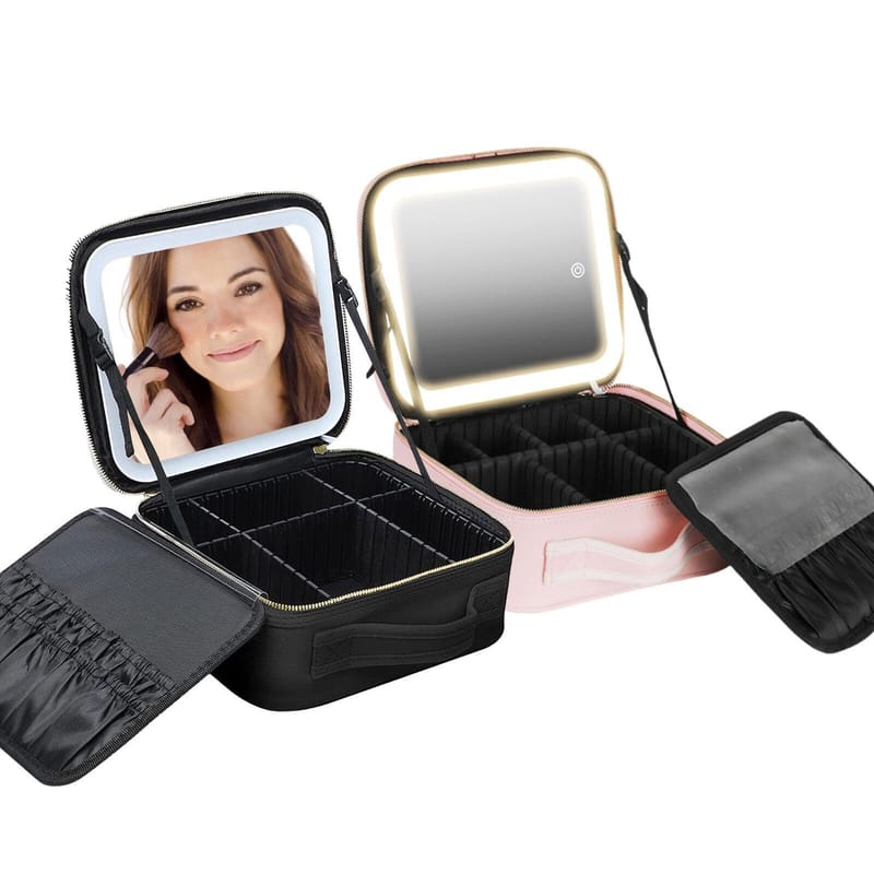 Cosmetics Tools Makeup Case  with Mirror LED