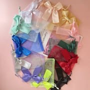 Colorful Organza Transparent Packing Bag with Bowknot