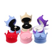 Velvet Crown Rings & Earrings Jewelry Boxes
