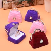 Velvet Handbag Rings & Earrings Jewelry Boxes