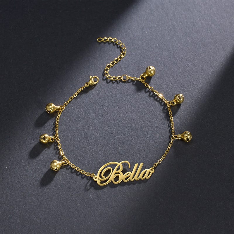 Custom Stainless Steel Bracelet with Small Bell