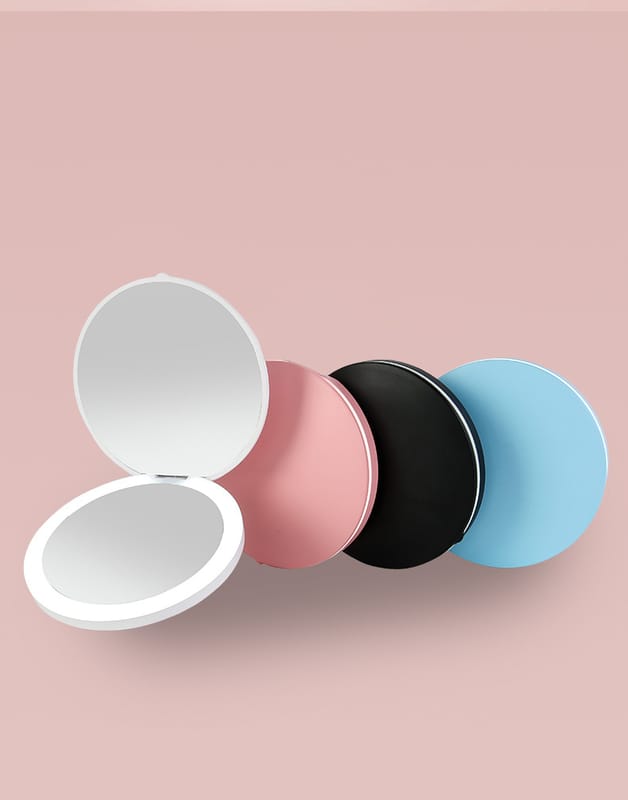 LED Round Cosmetic Foldable Makeup Mirror