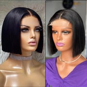 Glueless Bone Straight Human Hair Wigs