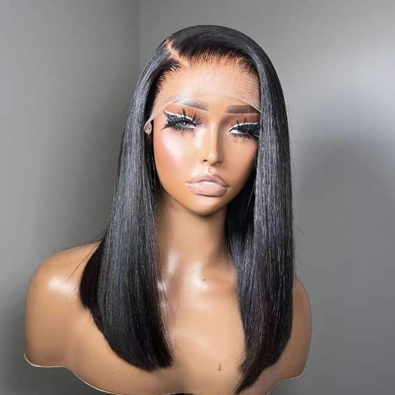 Double Drawn Bob Frontal Human Hair Wigs