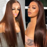Brown 13x4 Lace Frontal Human Hair Wig