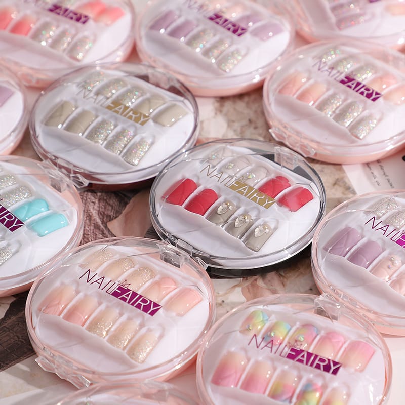39 Styles 30 Pcs Set with Diamond French Tip Press On Nails