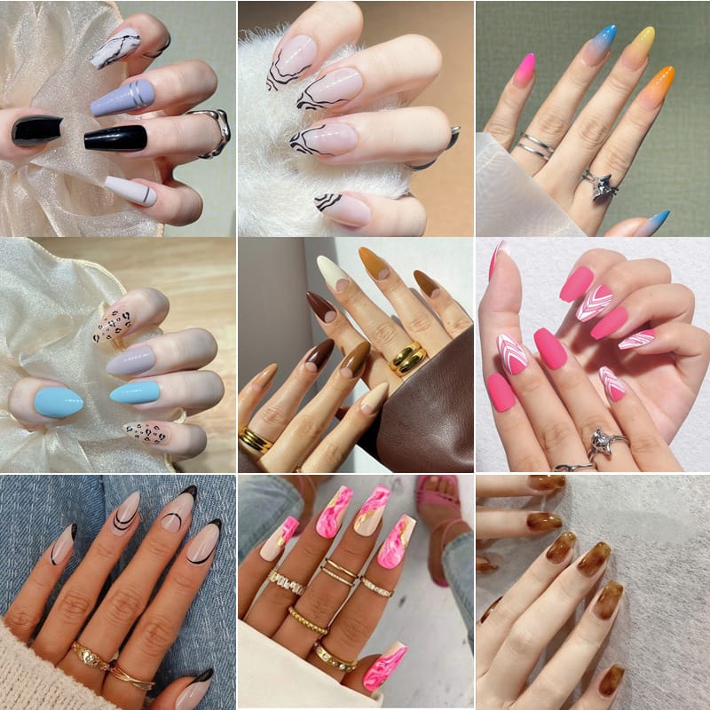 58 Styles Ballerina Luxury Coffin Queen Style Press On Nails-Y4