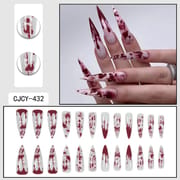 Long Stiletto Halloween Blood Cosplay Press On Nails