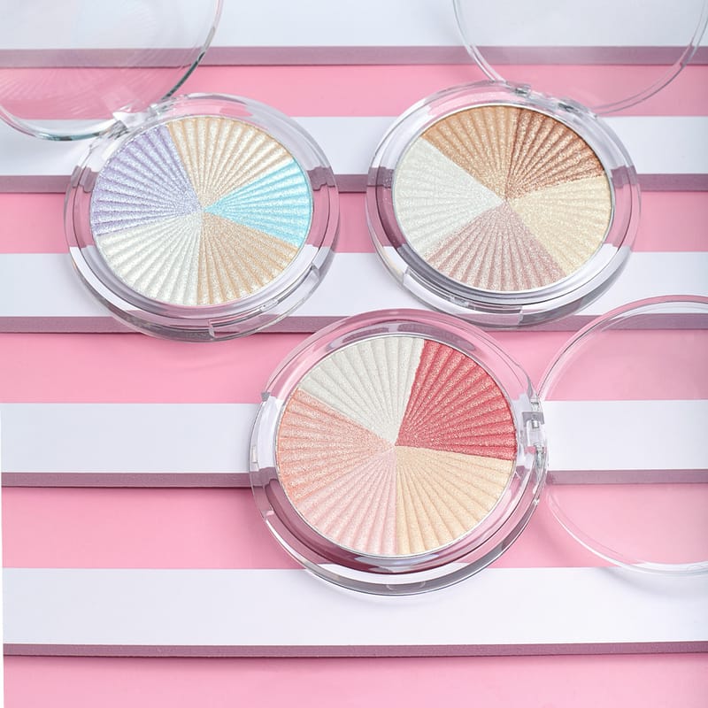 5 in 1 High Pigment Powder Shiny Eyeshadow Highlighter ﻿