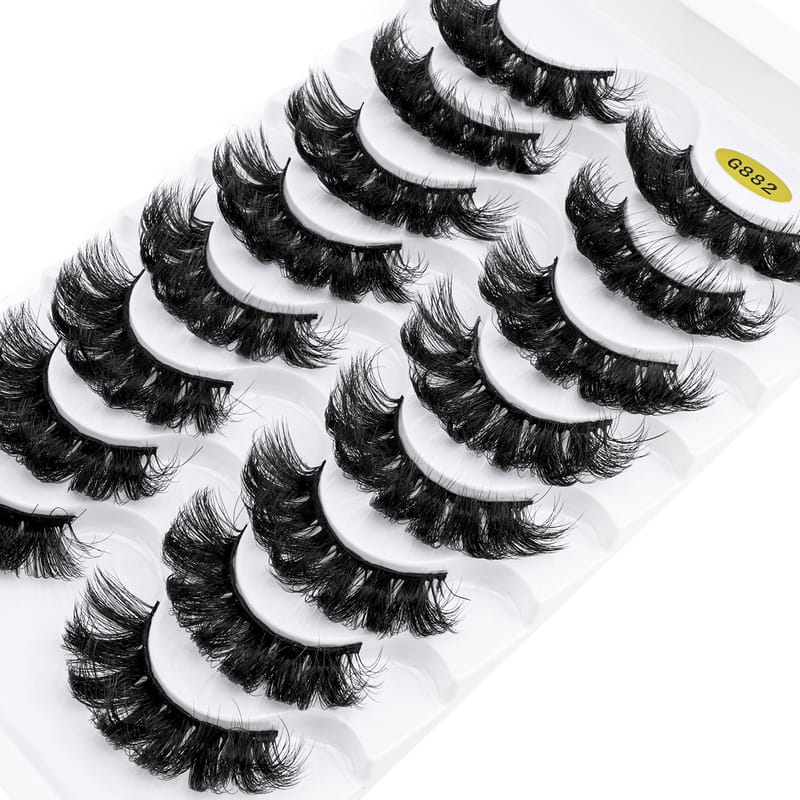 GLJL-Fluffy Russian Faux Mink Lashes (8 Pairs)