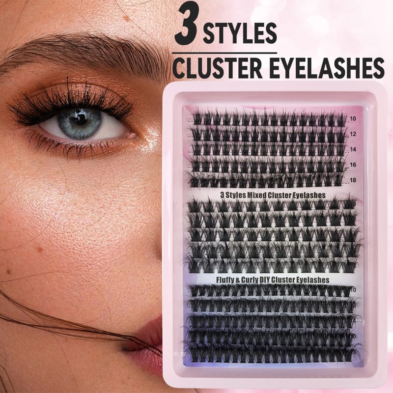 ZHY (3 Styles Mix Fluffy DIY Lash Clusters)
