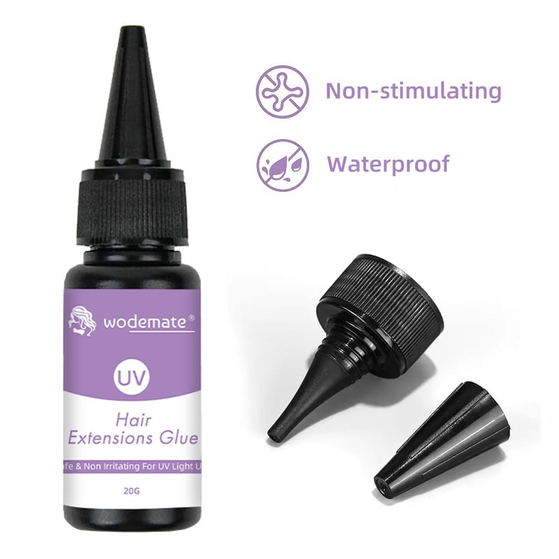 Dry Long Lasting Clear UV Hair Extension Bonding Glue
