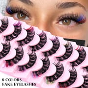 D8-Mix Colored Russian Faux Mink Lashes (8 Pairs)