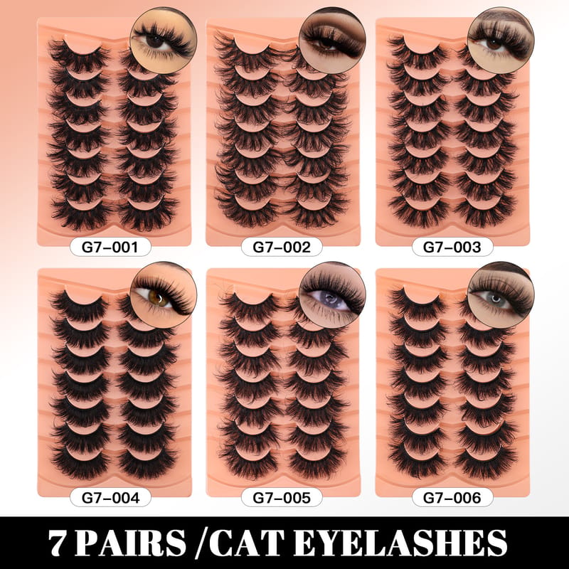 G7-Fluffy Faux Mink Lashes (7 Pairs)
