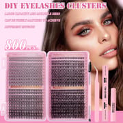 JMSX (800 Clusters D Curl Mix DIY Lash Clusters Kit)